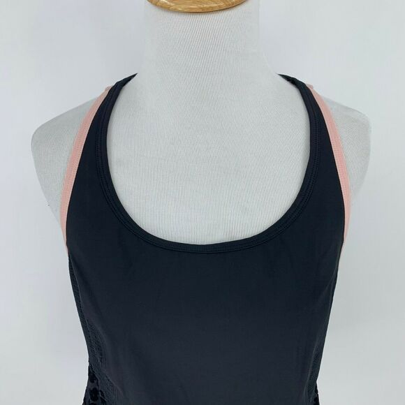 Lole Kayla Edition Tank Top Women's Size L Stretch Workout Racerback Black Shirt - Picture 2 of 12